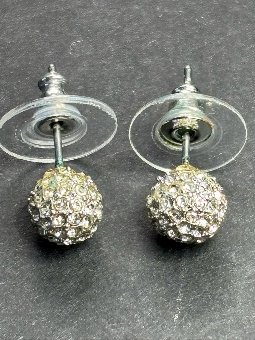 Pavé Ball Studs in Silver by Sophie Harper